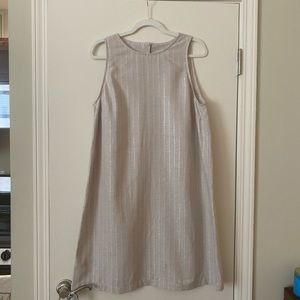 NWT Loft Shimmer Stripe Cutout Back Swing Dress